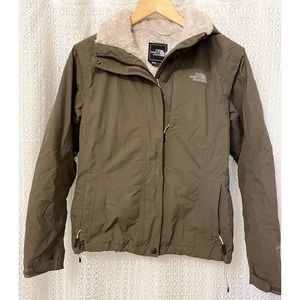 The North Face - Women's Hyvent Brown Faux Fur Heavy Winter Jacket Coat - S